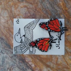 Handcrafted Monarch Butterfly Earrings Jewelry NEW
